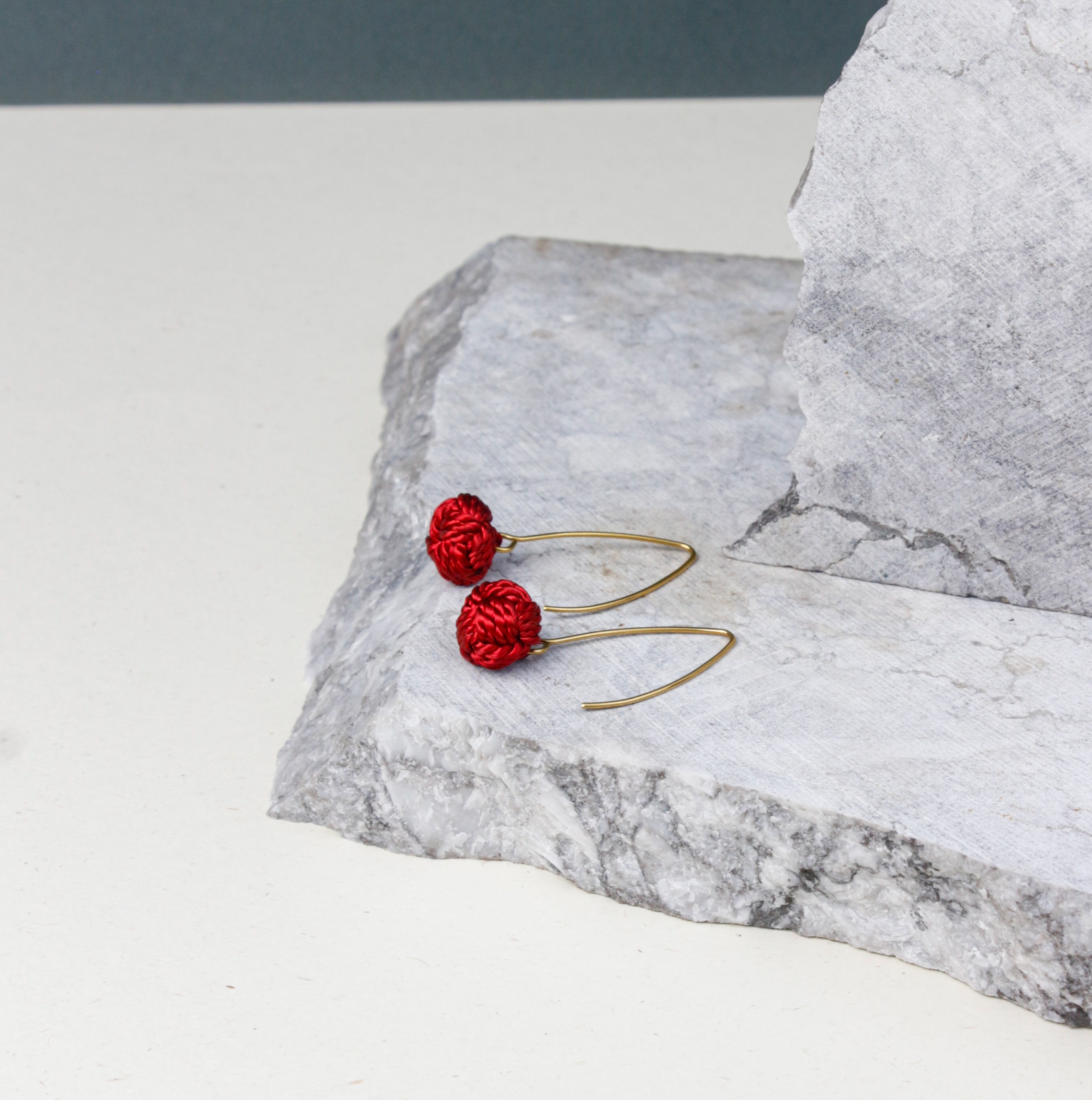 Boucles d'oreilles Beldi - Rouge